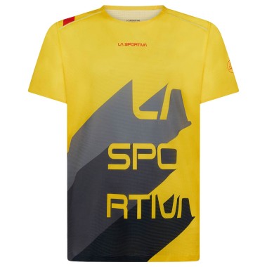 La Sportiva tricou alergare STREAM M Yellow/Carbon